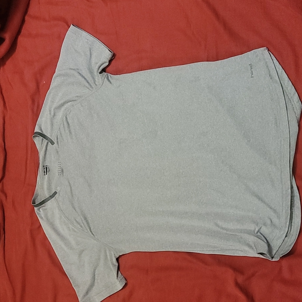 Athletic moisture wicking t-shirt.